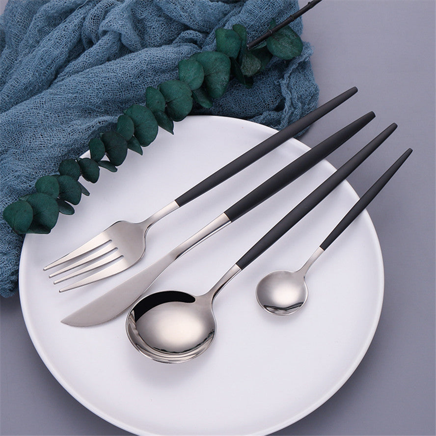 Stainless Steel Cutlery Set Silver Style