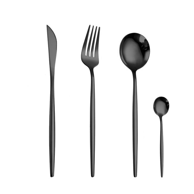 Stainless Steel Cutlery Set Silver Style