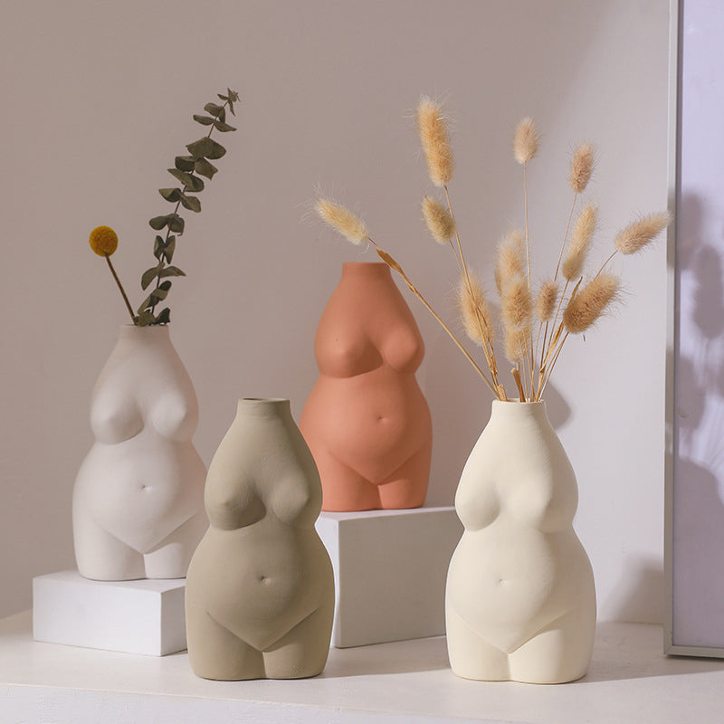 Nordic Ceramic Art Body Vase