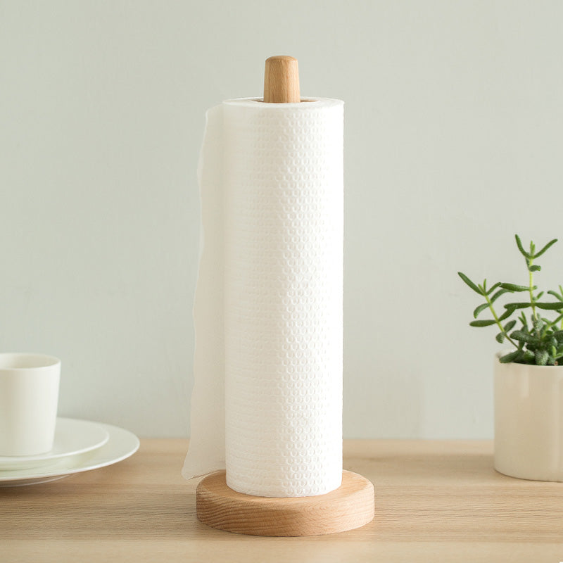 Kitchen Wooden Roll Paper Towel Holder
