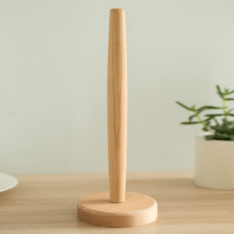 Kitchen Wooden Roll Paper Towel Holder