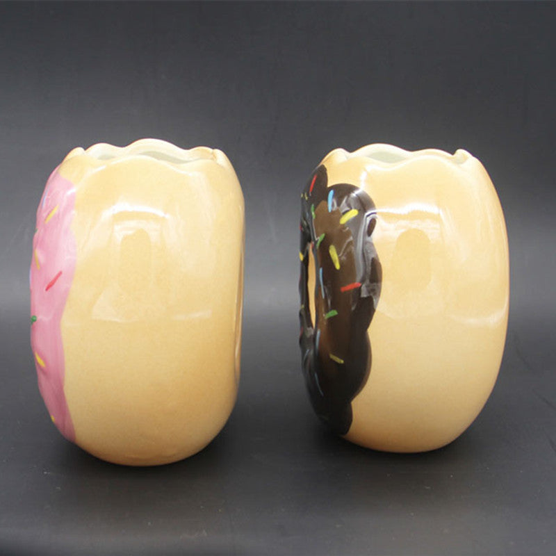 Creative Donut Shape Ceramic Coffee Mugs