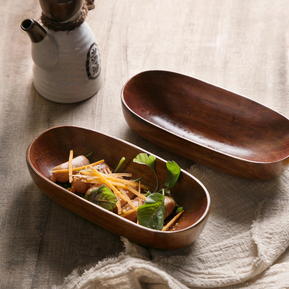 Japanese Style Solid Wood Food Serving Tray