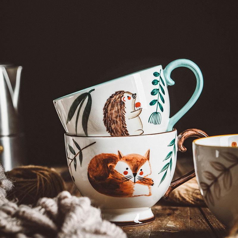 Nordic Style Retro Hand-painted Ceramic Coffee Mugs