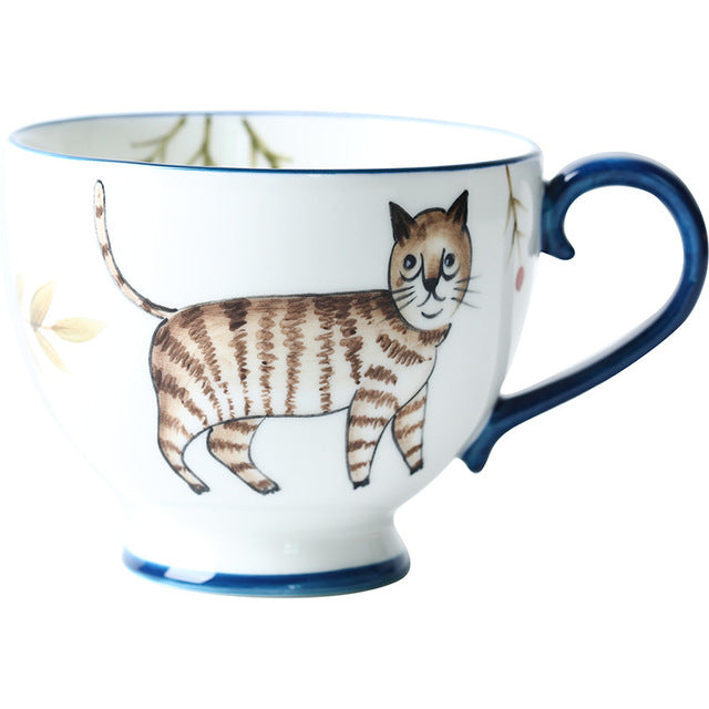 Nordic Style Retro Hand-painted Ceramic Coffee Mugs