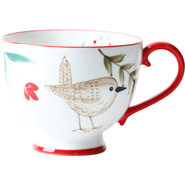Nordic Style Retro Hand-painted Ceramic Coffee Mugs