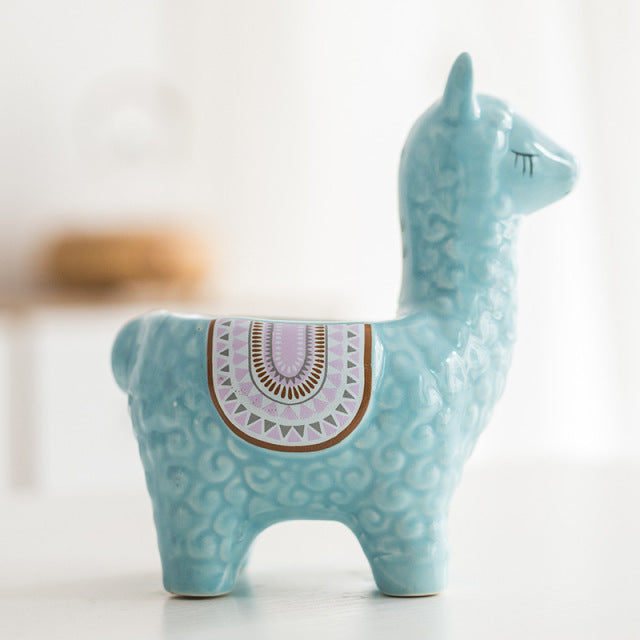 Ceramic Alpaca Flower Pot European Style