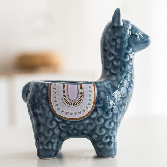 Ceramic Alpaca Flower Pot European Style