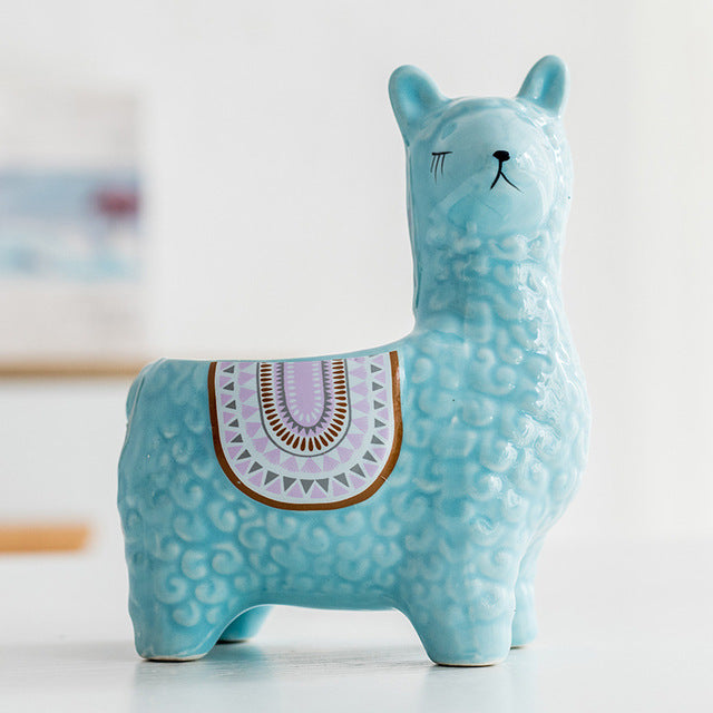 Ceramic Alpaca Flower Pot European Style