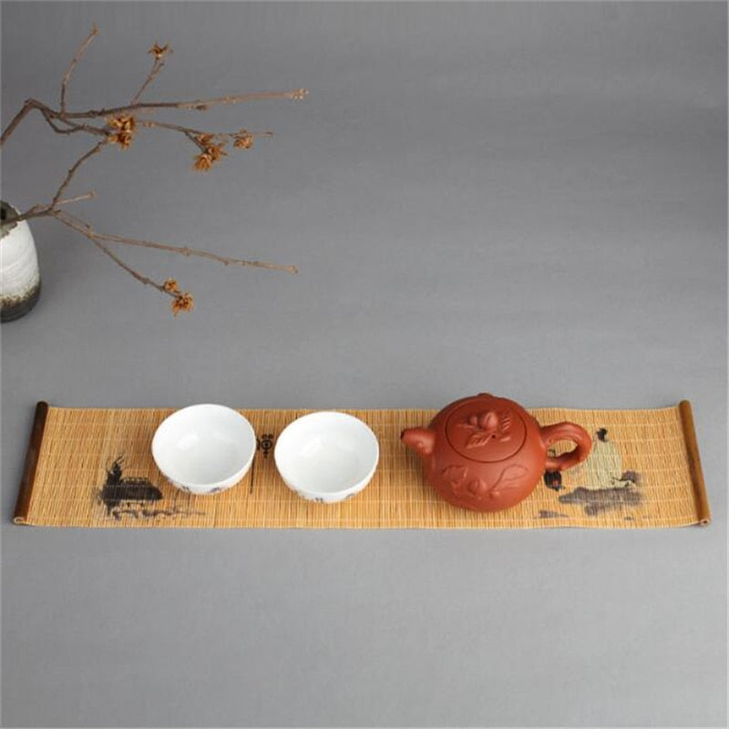 Elegant Tea Tray Bamboo Curtain