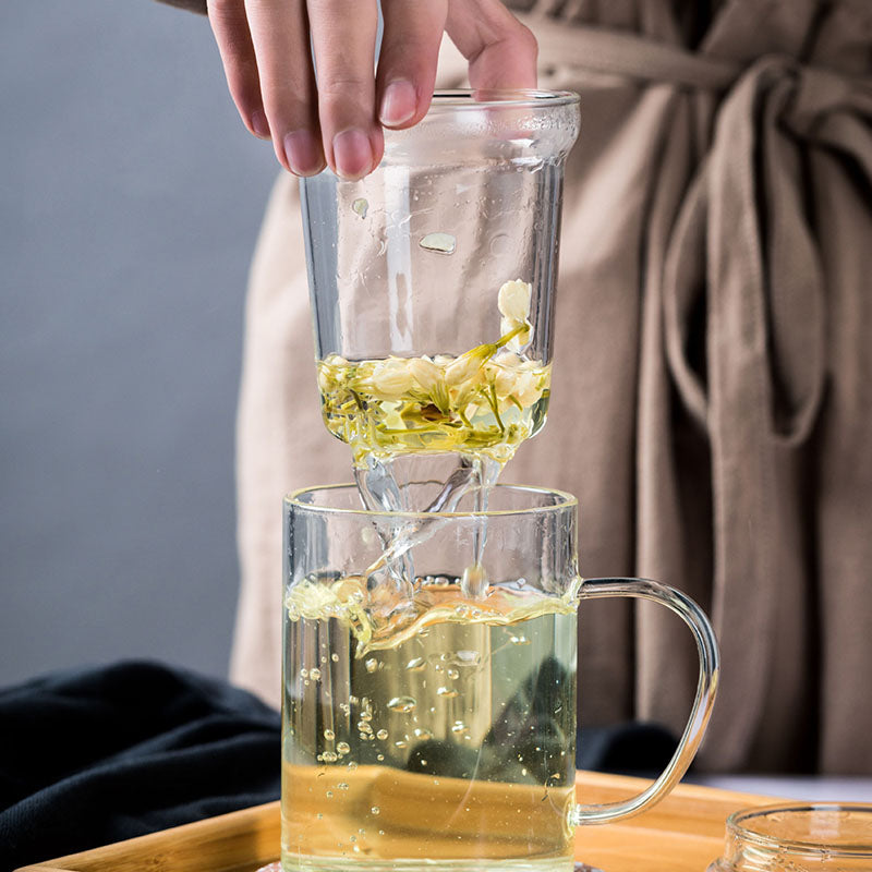Tea Infuser Glass Cup