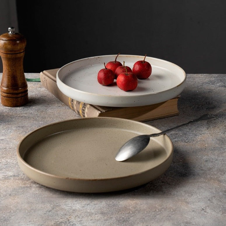 Japanese Simplicity Retro Coarse Pottery Plate