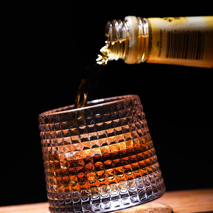 Thick Crystal Whiskey Tumbler Glass