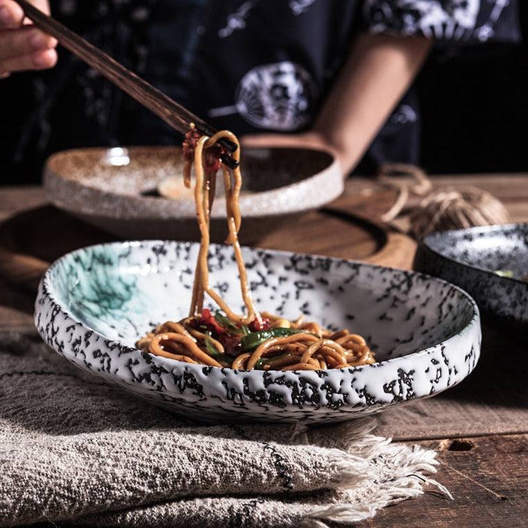 High-Quality Textured Special-Shaped Ceramic Plate