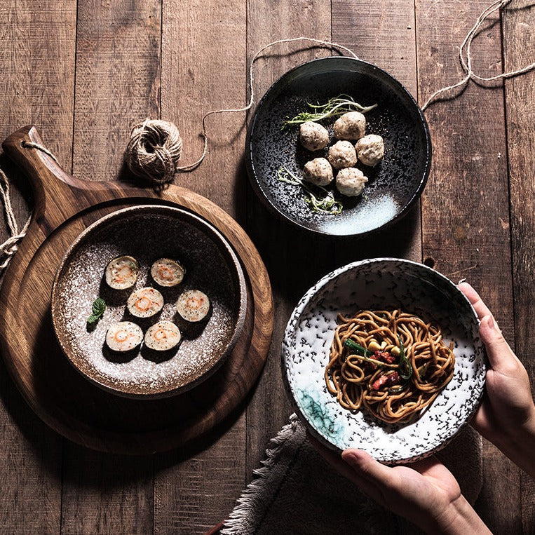 High-Quality Textured Special-Shaped Ceramic Plate