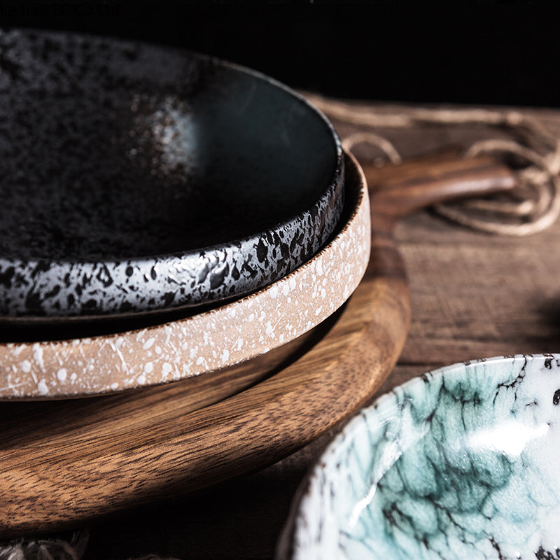 High-Quality Textured Special-Shaped Ceramic Plate