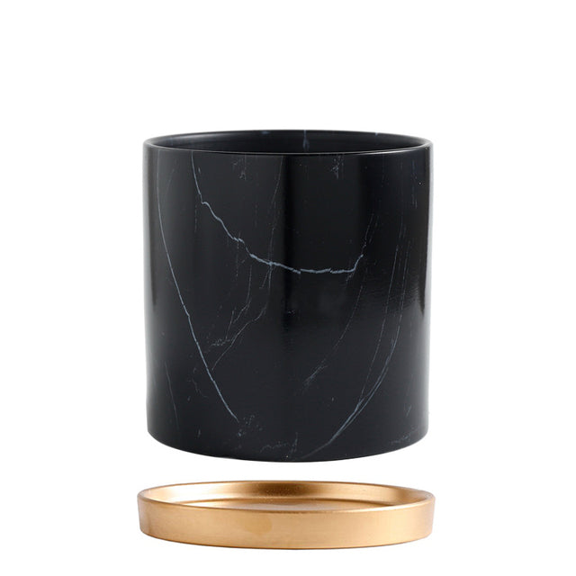Marbling Appearance Ceramic Flower Pot