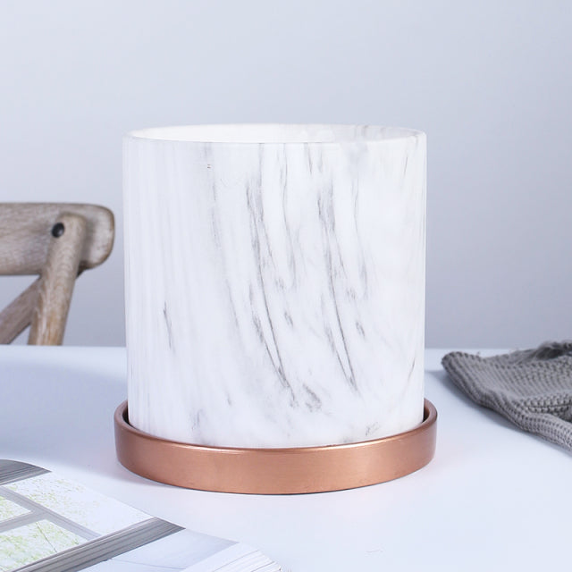 Marbling Appearance Ceramic Flower Pot