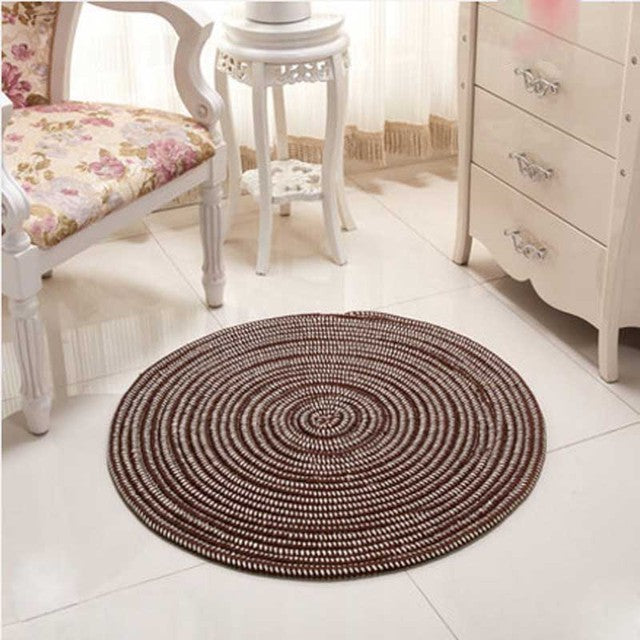 Knit Woven Saloon Round Carpets