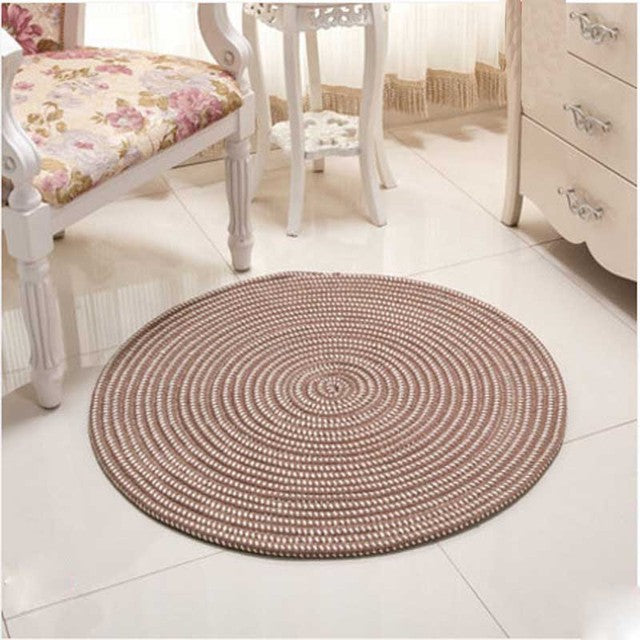 Knit Woven Saloon Round Carpets
