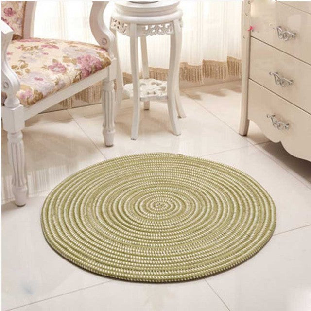 Knit Woven Saloon Round Carpets