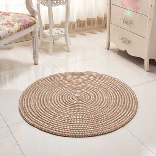 Knit Woven Saloon Round Carpets