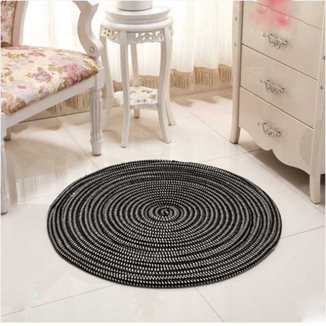 Knit Woven Saloon Round Carpets