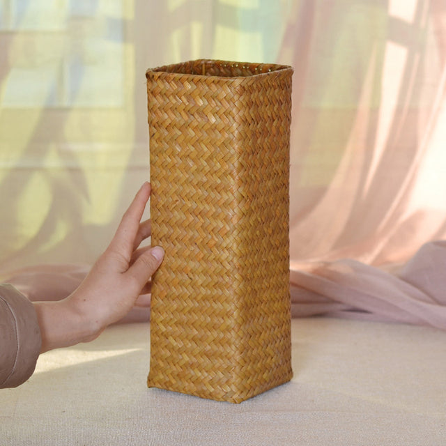 Bamboo Woven Hand Knitting Flower Vase