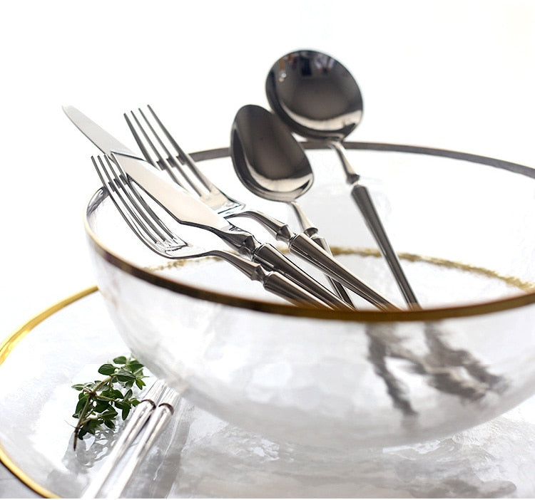 Bright Silver Stainless Steel Luxury Cutlery