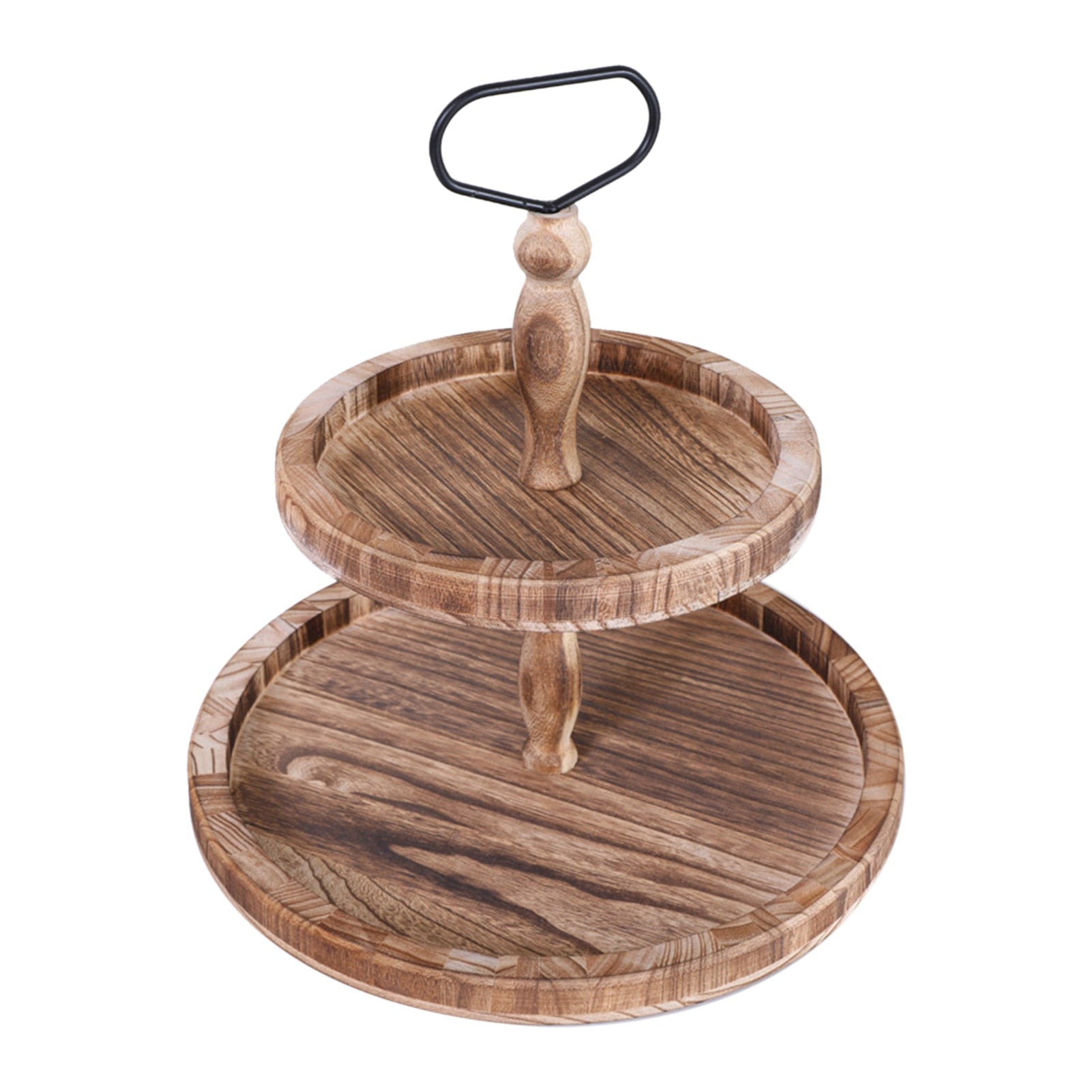 Decorative Organizer Wood Two Tier Tray