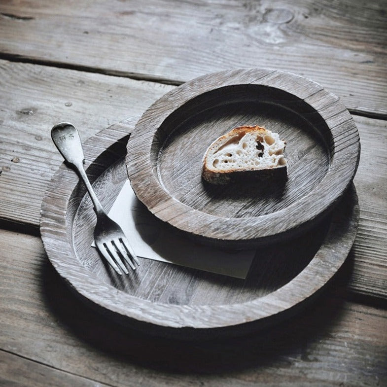 Retro Wooden Serving Plate
