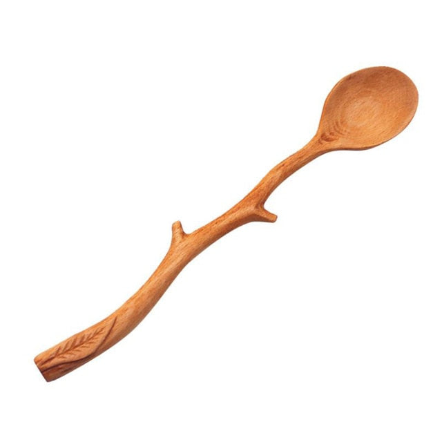 Wooden Beech Spoons Branch Shape
