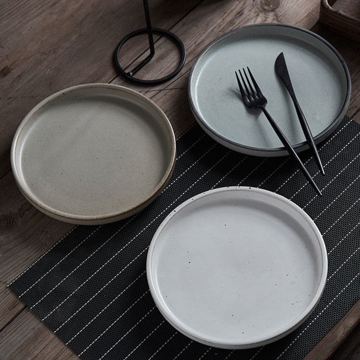 Japanese Simplicity Retro Coarse Pottery Plate