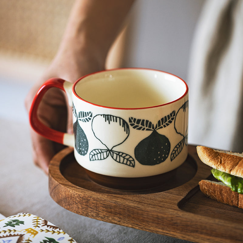 Ceramic Retro Flower Coffee Mugs