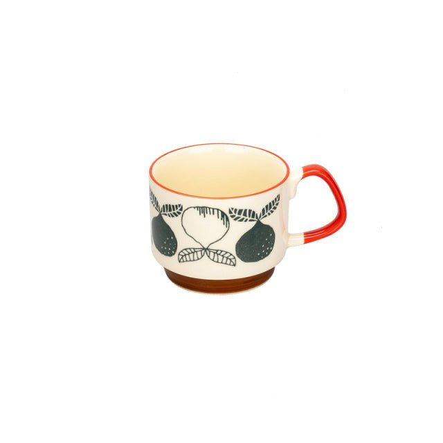 Ceramic Retro Flower Coffee Mugs