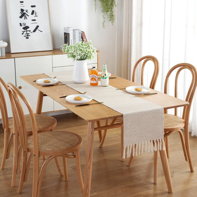 Nordic Style Linen Table Runner Handmade