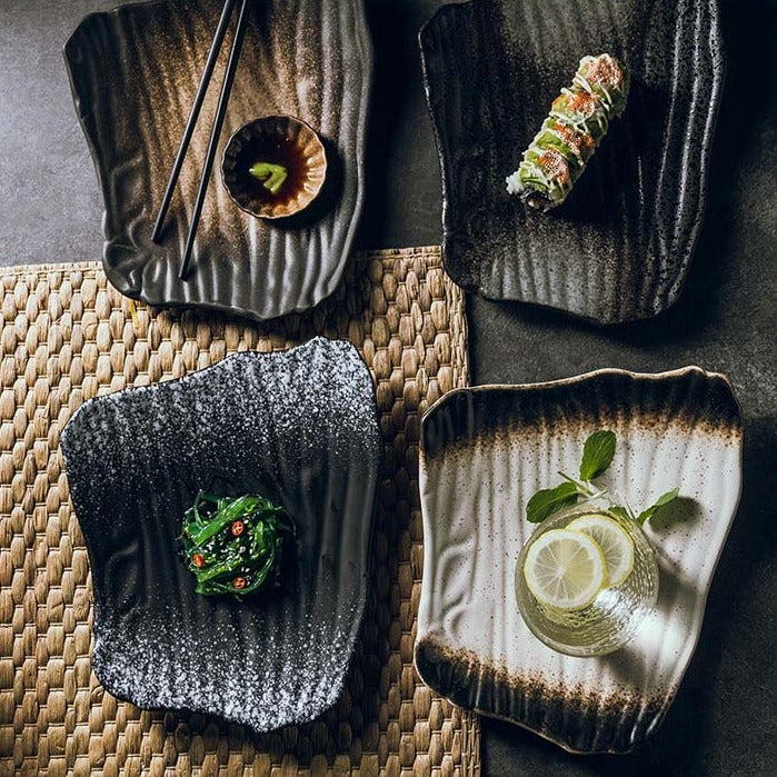Irregular Ceramic Sushi Plate Japanese style