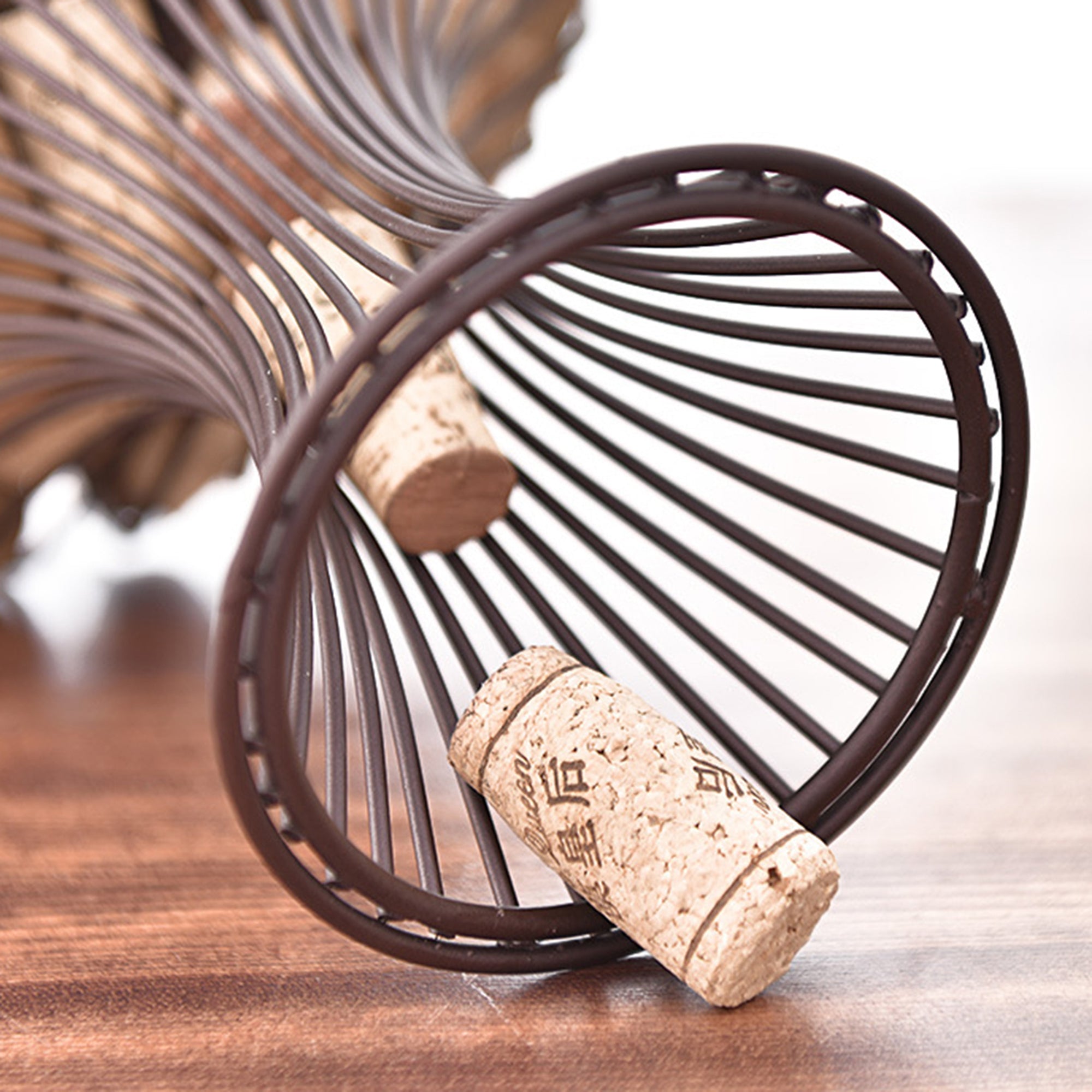 Wine Bottle Cork Holder Vintage Bronze Color