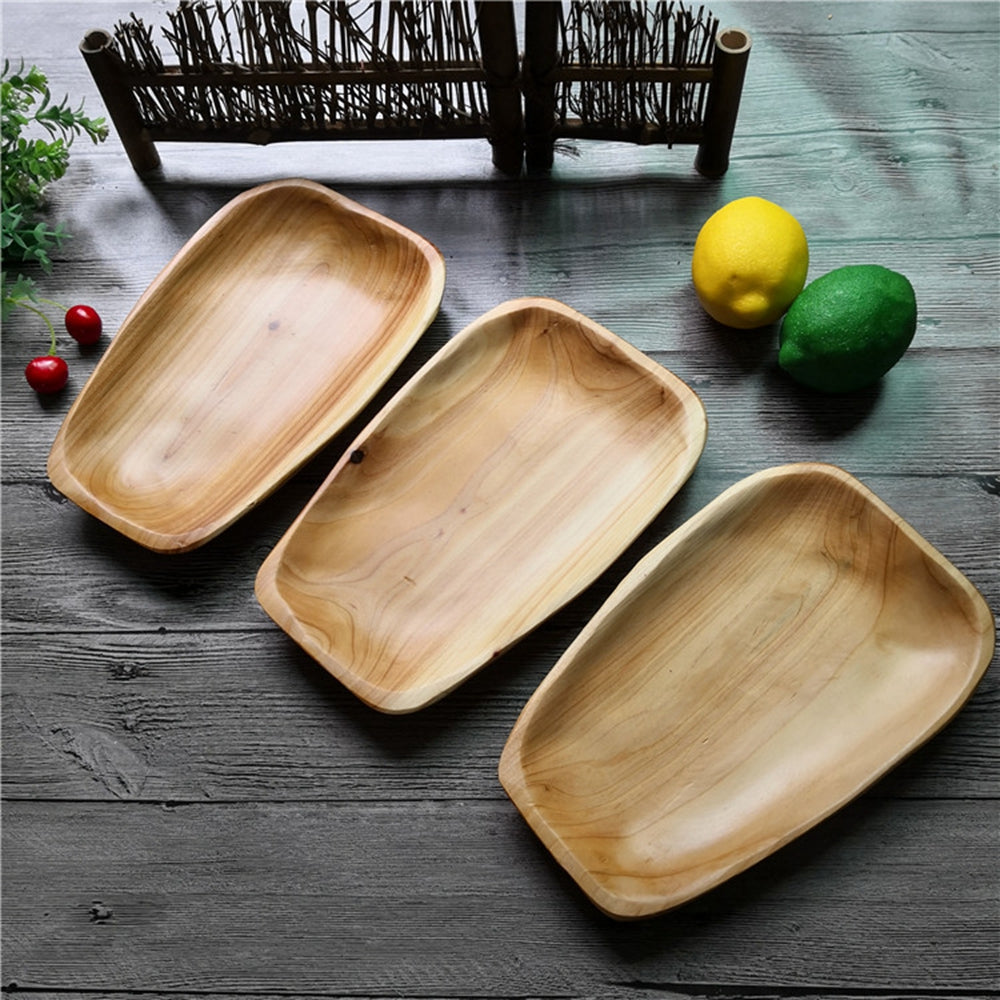 Unique Handmade Natural Wooden Serving Tray