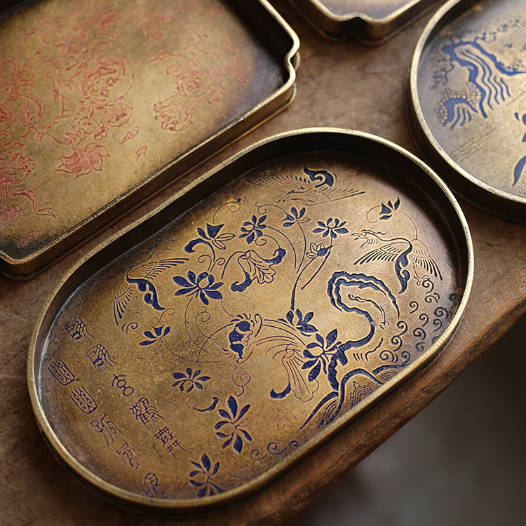Imitation Bronze Painted Brass Pot
