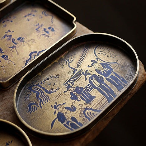 Imitation Bronze Painted Brass Pot
