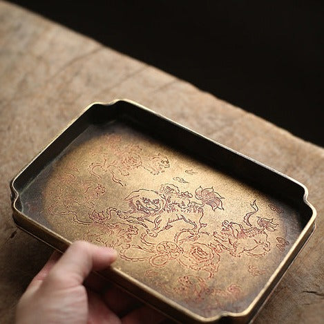 Imitation Bronze Painted Brass Pot