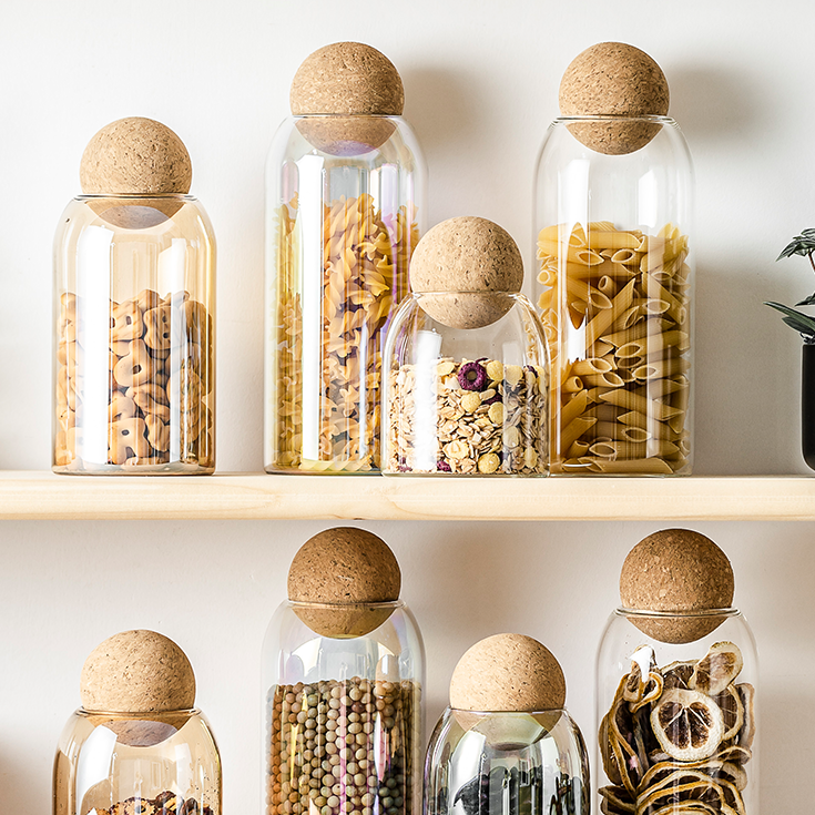 Transparent  Bottle Storage Cork Sealed