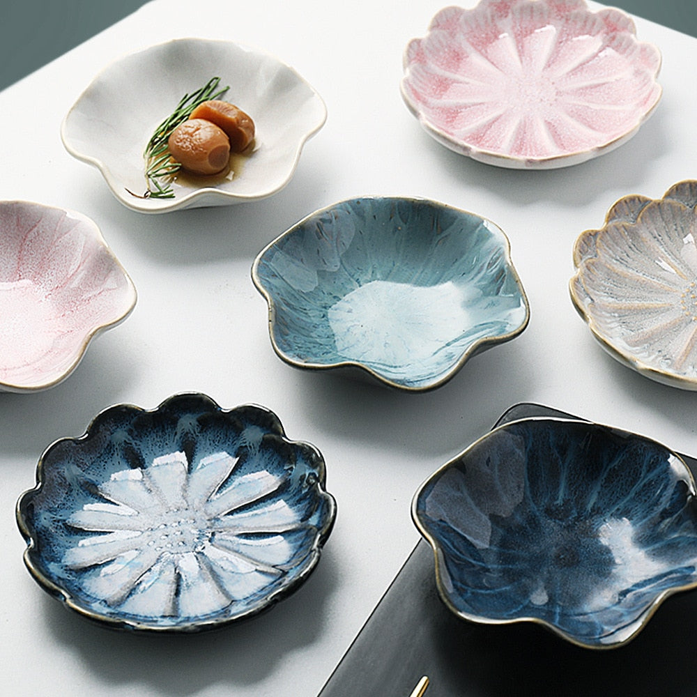 Ceramics Plate Flower Shape
