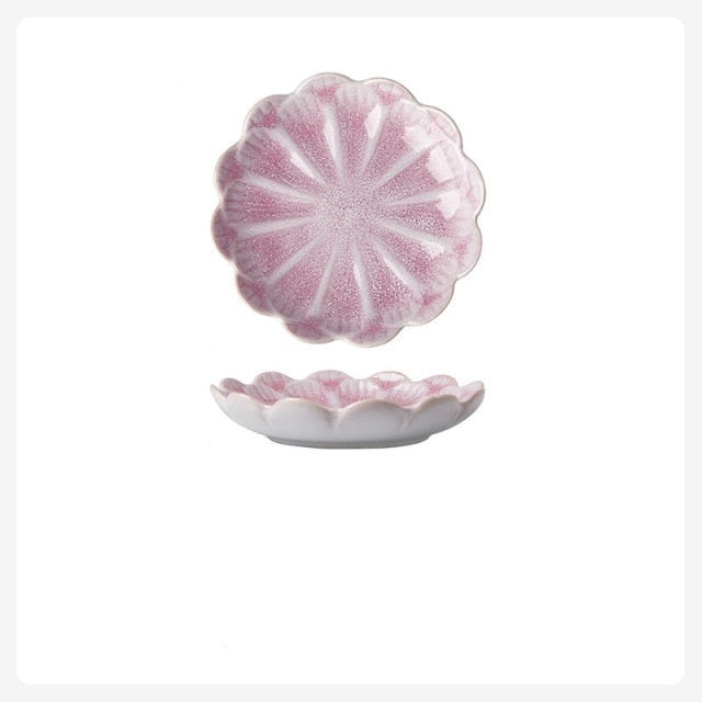 Ceramics Plate Flower Shape