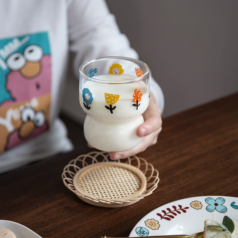 Round Rattan Hand-Woven Coaster