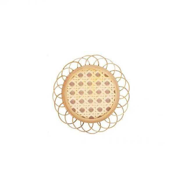 Round Rattan Hand-Woven Coaster