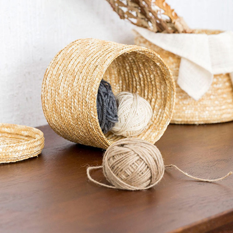 Handmade Straw Woven Storage Basket