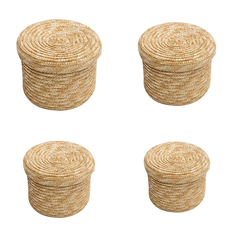 Handmade Straw Woven Storage Basket