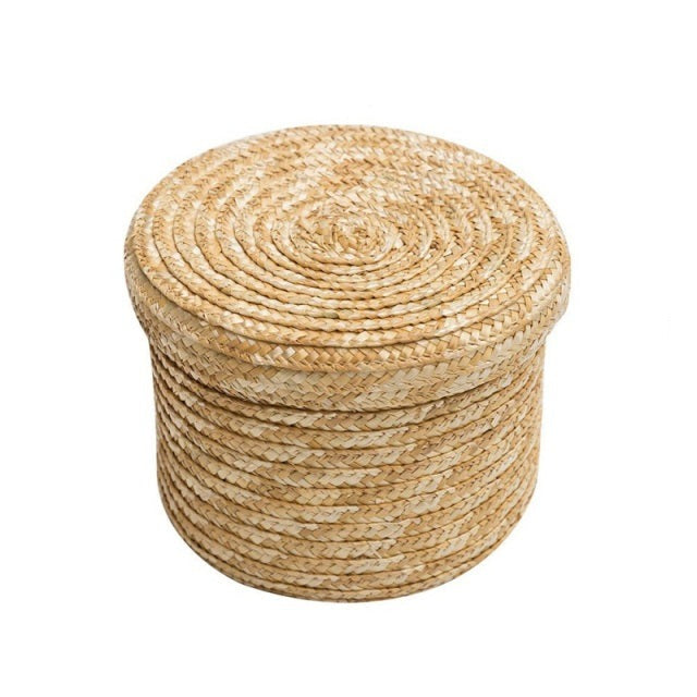 Handmade Straw Woven Storage Basket